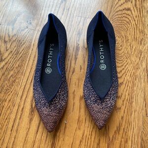 Rothy’s Midnight Metallic Points Size 9